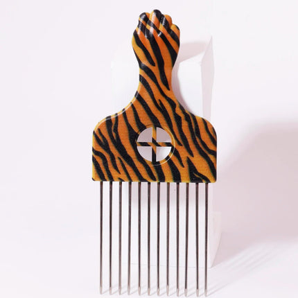 anti-static stainless steel African comb suitable for thick damp and curly hair salon styling tools Special for real hair wigs