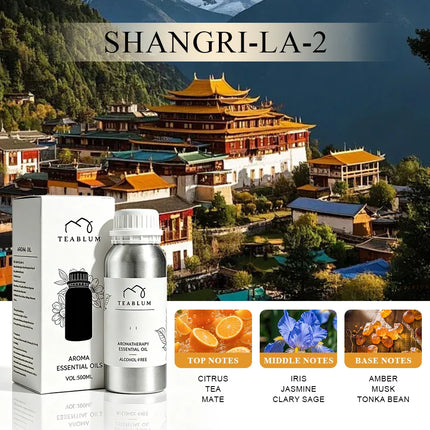 TEABLUM 500ML Aromatic Hotel Essential Oil Hotels Home Air Freshener Pure Plant Essential Oil Alcohol Free for Electric Diffuser