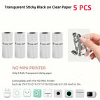 5PCS Black On Clear