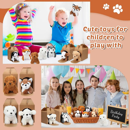 18Pcs Mini Plush Dogs Bulk Puppy Stuffed Animals Small Stuffed Cute Assorted Soft Plush Toys Doll for Puppy Birthday Party Favor