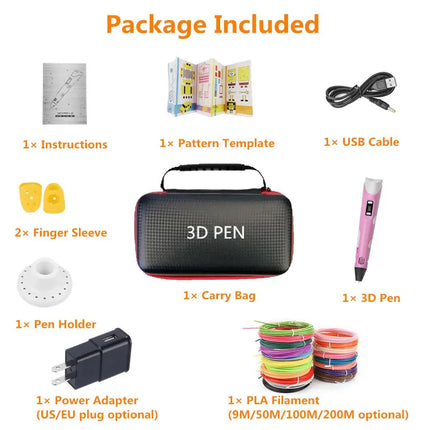2025 Funny Set DIY 3D Pen for Kids Birthday Chrismas New Years Gift Boy Girls Creative 3D Printing Pen with PLA Filament 3D Pens