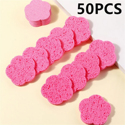 5/10/20/50PCS Flower Shape Compress Face Wash Puff Sponge Face Wash Puff Foaming Face Puff Cosmetic Puff Face Cleansing Sponge
