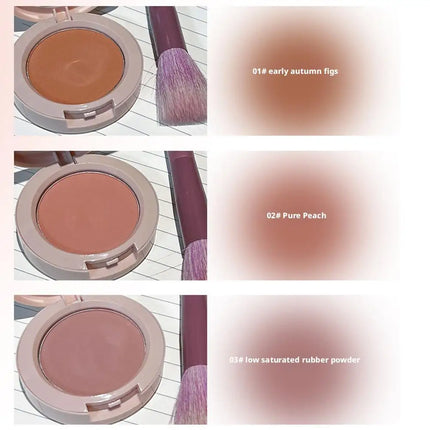 Autumn Winter Cheek Contour Natural Matte Low Saturation Nude Color Korean Cute Girl Monochrome Blush Powder Blusher Palette