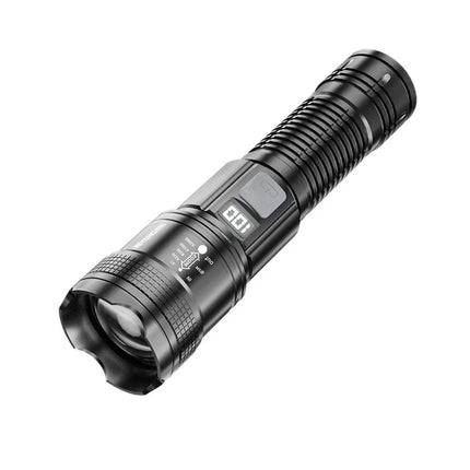 Ultra Bright LED Flashlight Type-C Rechargeable 3 Modes Long Range Zoom Tactical Torch Outdoor Emergency Camping Fishing Lantern