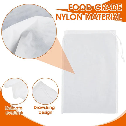 80/100/200/300 Mesh Food Grade Nylon Filter Bag Net Tea Beer Milk Coffee Oil Filtration Strainer Mesh Kitchen Filter Fabric Bags