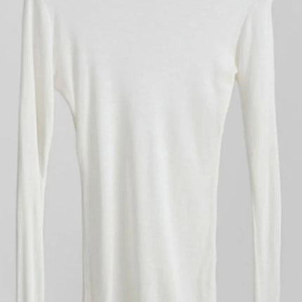High Quality Plain T Shirt Women Cotton Elastic Basic T-shirts Female Casual Tops Long Sleeve Sexy Thin T-shirt see through