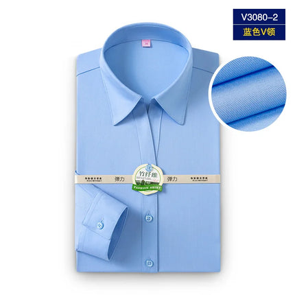 No-Iron Anti-Wrinkle 8XL New Fabric 50% Bamboo Fiber 46%Polyester 4%Spandex Men Shirts Long Sleeve Business work shirt Soft Cozy