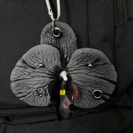 Exquisite Phalaenopsis Orchid Lily Keychain Creative Simulation Flower Bag Pendant Fashion Backpack Decoration Accessories Gifts