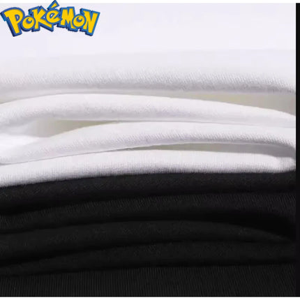 2026 Summer New Pokemon Cotton T Shirt Blaziken Back Print Red Flame Effects Design Loose Fit Men Women Casual Fashion
