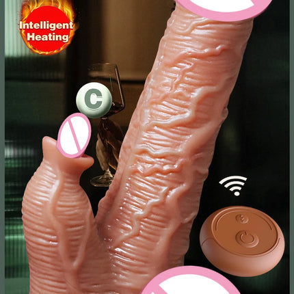 Realistic Dildo Telescopic Swing Heating Vibrator for Women Clitoris Vaginal G Spot Stimulation Massager Adult Pleasure Sex Toy