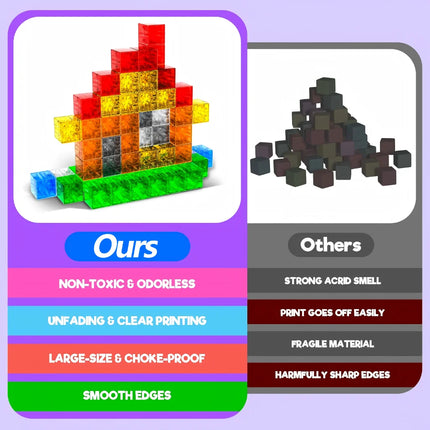 Magnetic Cube Blocks / Cubes Magnétiques