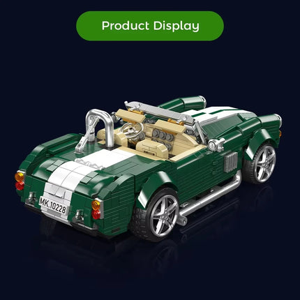 With Original Box Technical AC Cobra Vehicle Building Blocks Old-fashioned Roadster Brick Display Toys Set for Adults Kids Gifts