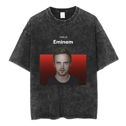 Heisenberg Breaking Bad Vintage Washed T Shirt Better Call Saul Graphic Print T-shirts Men's Pure Cotton Short Sleeves Tee Shirt
