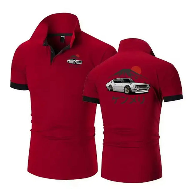 GTR Graphic Men's Polo Shirt Car GTR Skyline Japanese Cars Stylish Brand Nissans Women Polo Nissanes Men's Polos Shirt S-5XL
