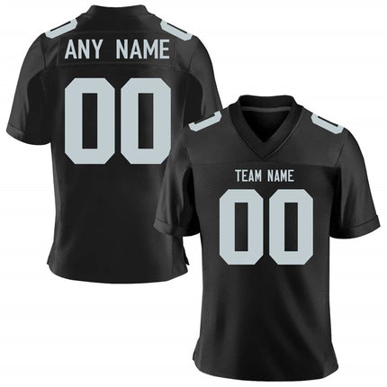 Custom American Football Jersey Black Personalized Football Shirt with Printed Team Name Number Adult Kids Sports Fans Gift
