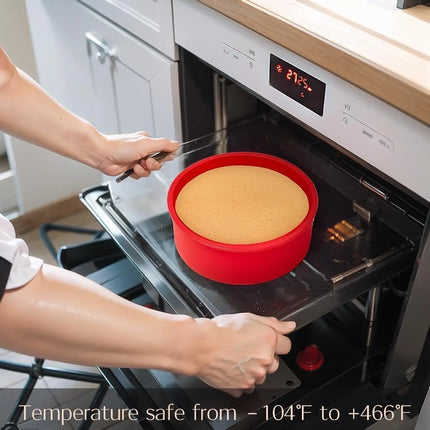 Silicone Cake Pan, Non-stick Silicone Round Cake Mold for Baking, Silicone Baking Pan Set for Cake,cheesecake and Chocolate Cake