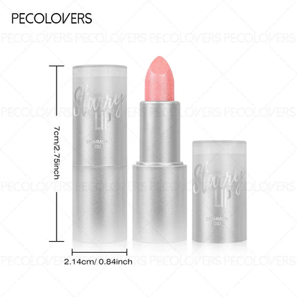 1PC Shiny Metallic Lipstick - Pearlescent Lip Gloss, Suitable for All Skin Types, High Pigmentation, Mild Formula, New Year Gift
