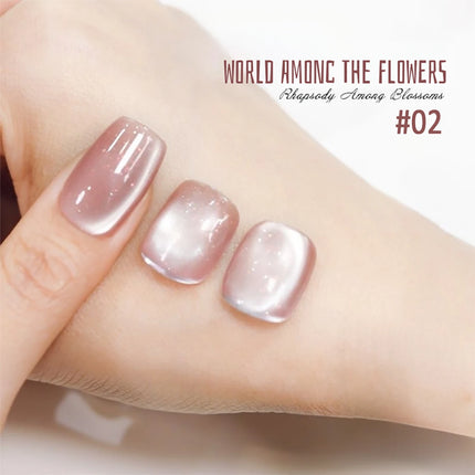 10ML 1-8PCS 2026 New Nude Pink Glass Bead Gel Nail Polish Gold Light Magnet Nude Cat Eye Gel Polish Cute Nails Nail Supplies