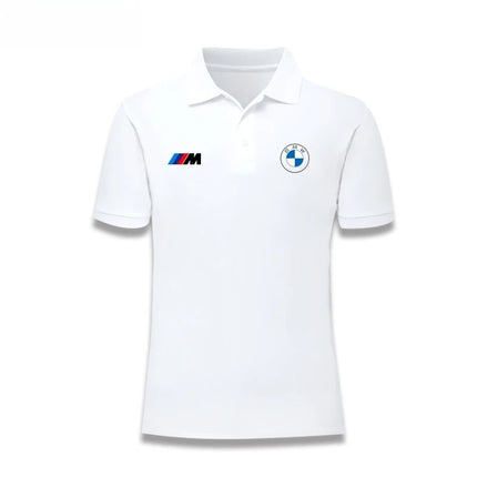 BMW 2025 Summer Men's and Women POLO Shirts Car Club Motorcycle Car Fans Lapel Work Short Sleeve Racing Off-Road Riding T-Shirt