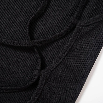 Y2K Women's Tops Backless Crop Top Sleeveless Sexy Cute Black Vest Tank Top Summer Cropped Vest Female 2000s Clothing