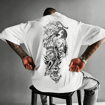 One Piece Japanese Anime Printed Men's T-Shirt Roronoa Zoro Harajuku Short Sleeve  Luffy T-shirt Clothing 2026 New Summer