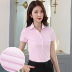 4XL / Col en V rose uni
