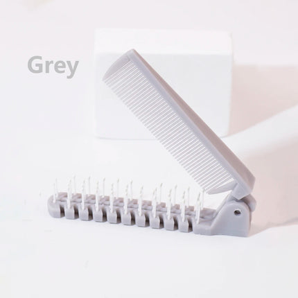 Portable Travel Folding Comb & Brush – Anti-Static Styling Massage Comb, Professional Hair Styling Tool for Real Hair Wigs