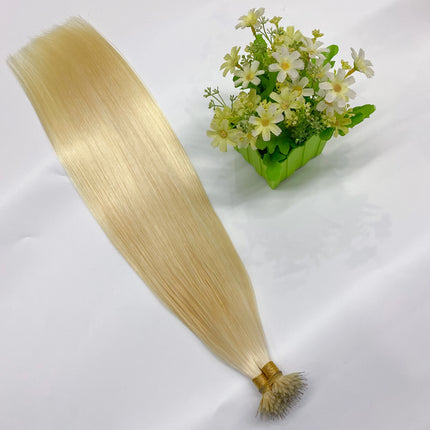Straight Nano Rings Tip Hair Extension Ombre Natural Virgin 100% Human Hair Bulk Blonde Bundles Micro Beads Wholesale keratin