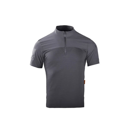 Men's Tactical Frog Shirt Short Sleeve Quick Dry Stand Collar Camo Combat Top Outdoor Hiking Training Breathable T-Shirt