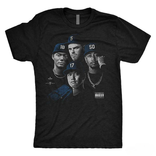 DODGERS All Eyez on LA RotoWear T Shirt LOS ANGELES Unisex Oversized T Shirts Vintage Graphic Print High Quality Cotton Tops