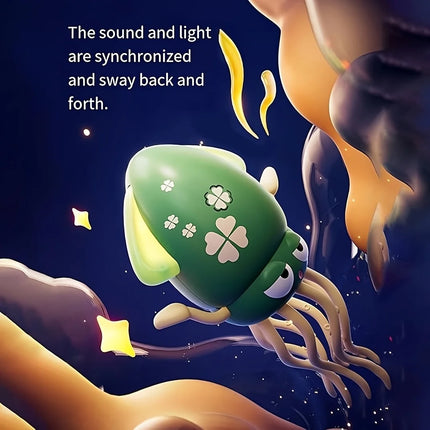 This Electric Dancing Octopus Toy Features a 2-in-1 Upright Dancing and Crawling Mode, LED Lights, Catchy Music, and Intelligent Obstacle Avoidance. Suitable for Infants and Toddlers, It's a Perfect Gift for Birthdays, Childr