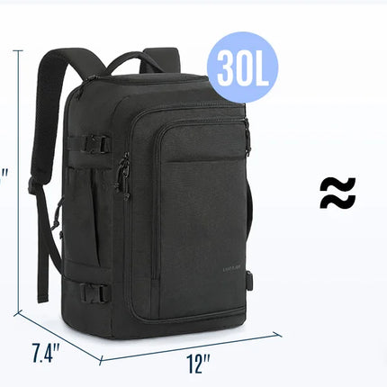 LIGHT FLIGHT Travel Backpack for Men TSA Large Airplane Cabin Backpack Lightweight Waterproof Laptop Backpack Urban Style