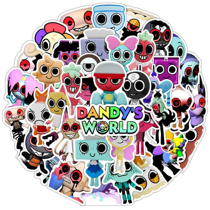 50PCS Dandys World Stickers Decals For Phone Laptop Suitcase Notebook Skateboard Waterproof Stickers