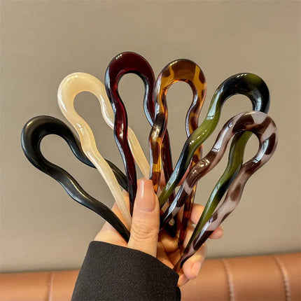Simple U Shaped Hairpin Metal Hair Sticks U French Hair Clips Pins Fashionable Hair Jewelry Accessories for Women