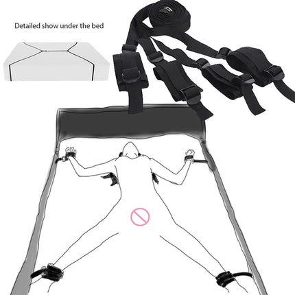 Erotic Bed Sm Adult Passion Open Sex Supplies Couple Flirting Artifacts Upgraded Version Female Leg Splitting Bondage Harnesses
