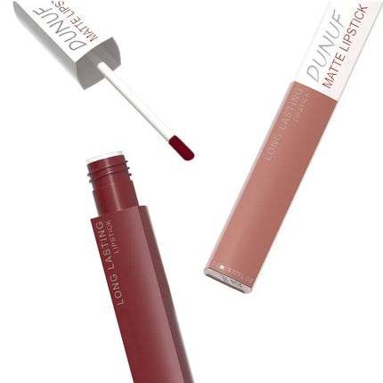 Matte Lipstick Non Stick Cup Red Nude Waterproof Long Lasting Liquid Lip Gloss Velvet Finish Resistant To Fading Lip Tint Makeup
