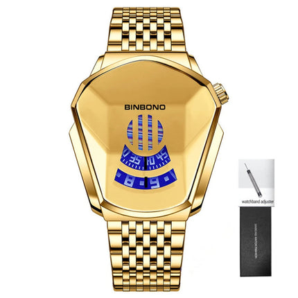 BINBOND New Casual Unique Digital Clock Men Luxury Watch Automatic Watches Mens Gold Fashion Quartz Wristwatches Montre Homme 01