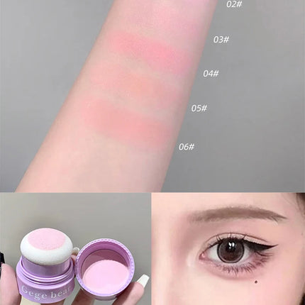 Gege Bear Puffy blush, naturally looking young, Korean style brightening and energetic, natural makeup application