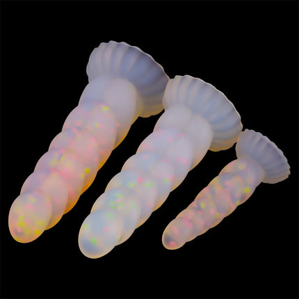 Silicone Soft Anal Toys Transparent Luminous Butt Plug 3 Size Adult Toys Tapon Anal Plug Braided Dilatador Anal Dildo Buttplug