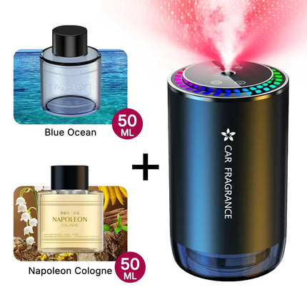 Car-mounted perfume aromatherapy automatic spray odor removal aluminum alloy metal colorful ambient light star ceiling