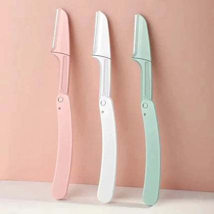 1/3-Piece Folding Facial Shaver, Facial Eyebrow Trimmer, Eyebrow Razor, Anti-Scratch Razor, Makeup Tools, Unisex Facial Razor
