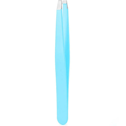 Stainless Steel Black Eyebrow Tweezer with Slant and Flat Point Beauty Tools for Eyelash Tweezer & Ingrown Hair Removal