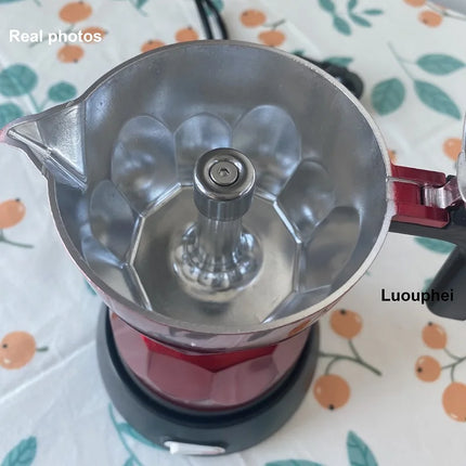110V/220V Cups Electric Coffee Maker Portable Aluminum Mocha Pot Electric Italian Coffee Maker Percolator for Home Black 150ml