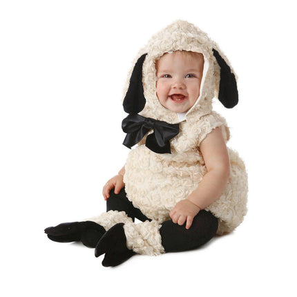 Halloween Baby Girls Lamb Furry Costume Toddler Fluffy Romper Halloween Toddler Costume Animal Themed Cosplay Party Costume