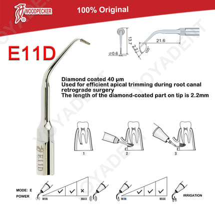Woodpecker Tips DTE Dental Ultrasonic Endo Scaler Tips Scaling Tips Fit EMS UDS NSK SATELEC Scaler Handpiece Dentistry Tools