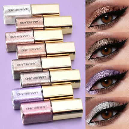 Pearly Liquid Eyeshadow Makeup Natural Smokey Silver Shimmer Glitter Diamond Shadows for Eyelids Waterproof Beauty Highlighter