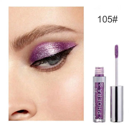 PHOERA Metallic Eye Shadow Diamond Shiny Eye Liner Pen Eyeshadow Long Lasting Shimmer Pigmented Eye Shadow Maquillaje