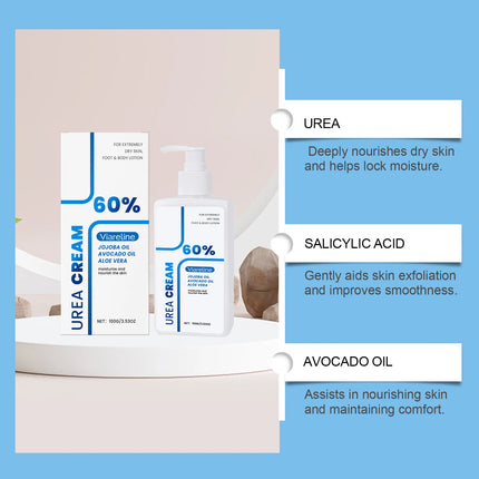 Urea Body Lotion - Gently Hydrates and Moisturizes Dry Body Skin, Delivers Comfort, Ideal for Daily Full-Body Care