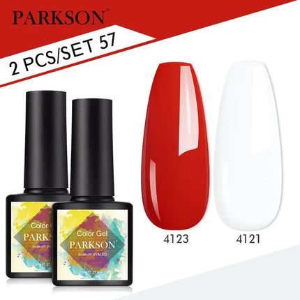Parkson 2/3pcs Matte Top Coat Gel Nail Polish Kit Base Top Coat Set UV LED Nail Art Manicure Polish Primer Soak Off Nail Gel Set