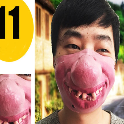 Clown Mask Cosplay Latex Props Humorous Elastic Band Horrible Scary Half Face Masks Adult Party Funny Halloween Decor Toy